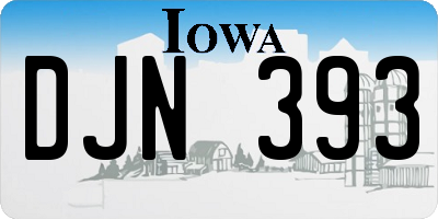 IA license plate DJN393