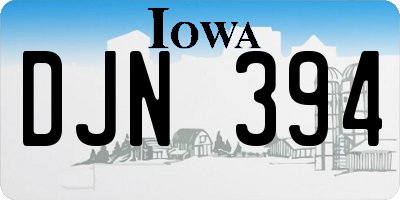 IA license plate DJN394