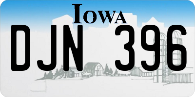 IA license plate DJN396