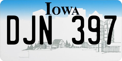 IA license plate DJN397