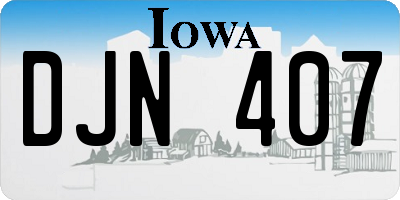 IA license plate DJN407