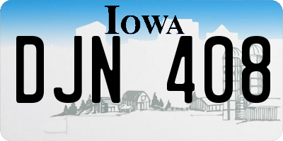 IA license plate DJN408