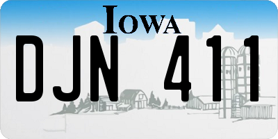 IA license plate DJN411