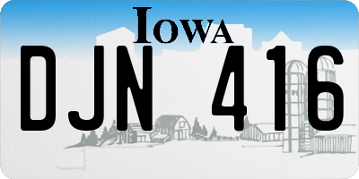 IA license plate DJN416