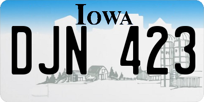 IA license plate DJN423