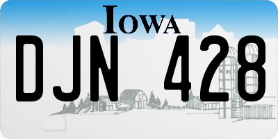 IA license plate DJN428