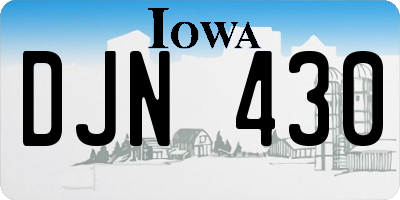 IA license plate DJN430