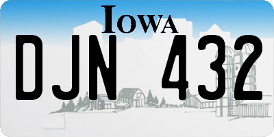 IA license plate DJN432