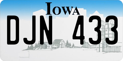 IA license plate DJN433