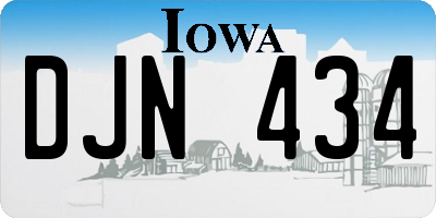 IA license plate DJN434