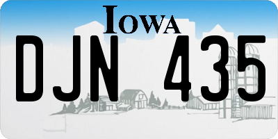 IA license plate DJN435