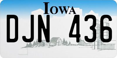 IA license plate DJN436
