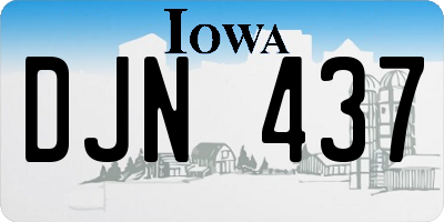 IA license plate DJN437