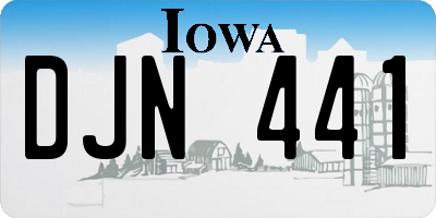 IA license plate DJN441