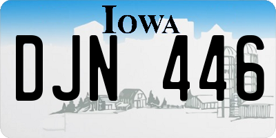 IA license plate DJN446