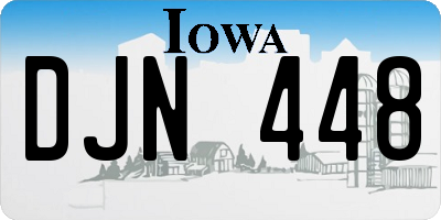 IA license plate DJN448