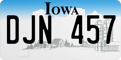 IA license plate DJN457