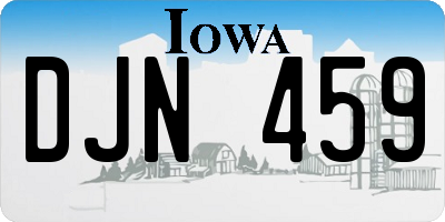 IA license plate DJN459