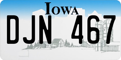 IA license plate DJN467