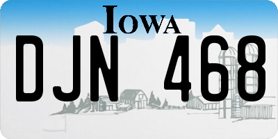 IA license plate DJN468