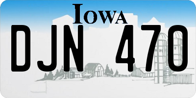 IA license plate DJN470