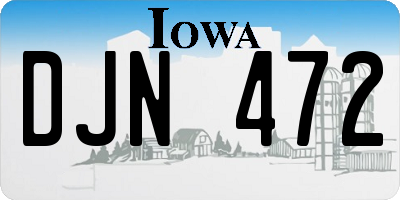 IA license plate DJN472