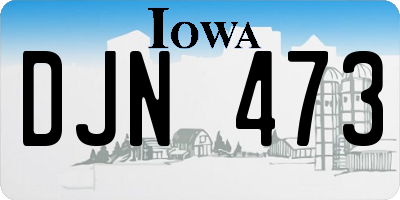 IA license plate DJN473