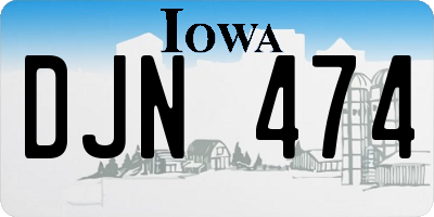 IA license plate DJN474