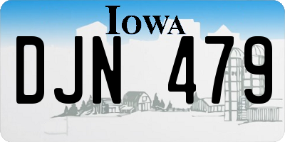 IA license plate DJN479