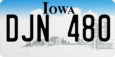 IA license plate DJN480