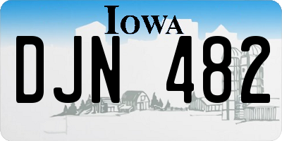 IA license plate DJN482