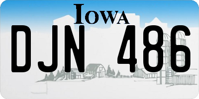 IA license plate DJN486