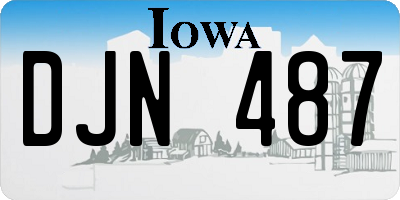 IA license plate DJN487