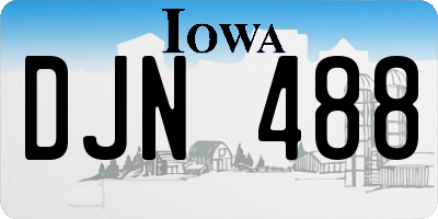 IA license plate DJN488
