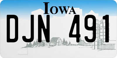 IA license plate DJN491