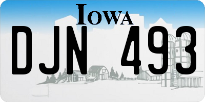 IA license plate DJN493