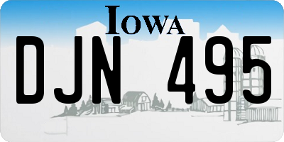 IA license plate DJN495