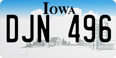 IA license plate DJN496
