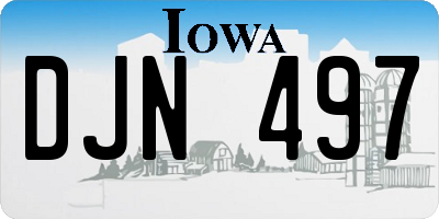 IA license plate DJN497