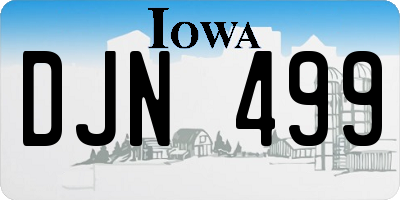 IA license plate DJN499