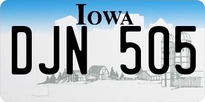 IA license plate DJN505