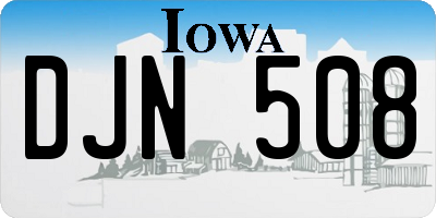IA license plate DJN508