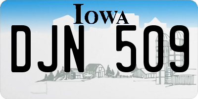 IA license plate DJN509