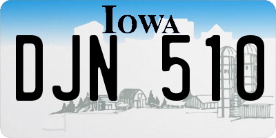 IA license plate DJN510