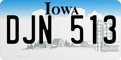 IA license plate DJN513