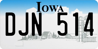 IA license plate DJN514