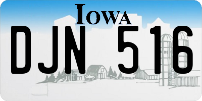 IA license plate DJN516