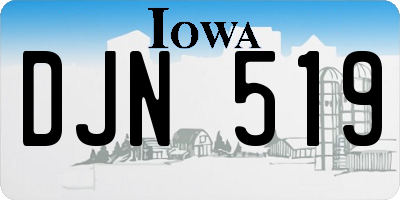 IA license plate DJN519