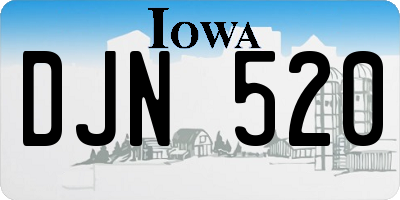 IA license plate DJN520