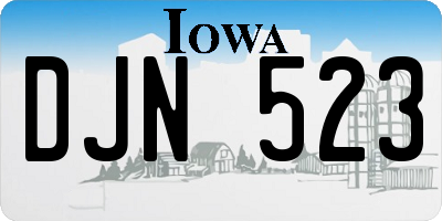 IA license plate DJN523